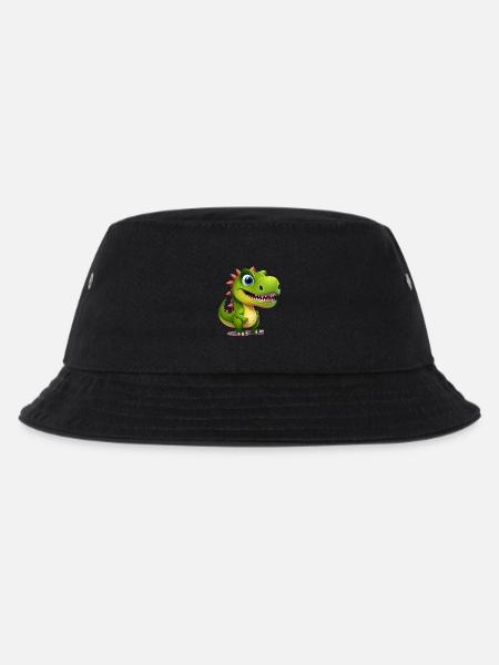 Design de T-shirt Dino Sourire Vert Soleil - Bob Enfant - noir