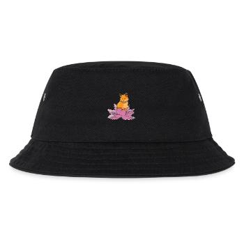 Fuchs Lotusblume - Kinder Bucket Hat - Schwarz - Vorne