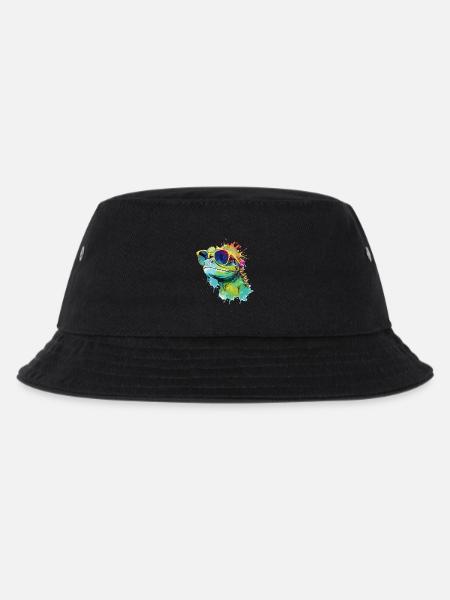 Doko die Eidechse - Kinder Bucket Hat - Schwarz