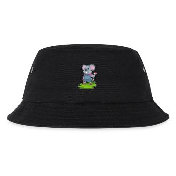 Mouse Painter Brush Painting - Kids’ Bucket Hat - black - Front