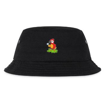 Papagei Detektiv Lupe - Kinder Bucket Hat - Schwarz - Vorne