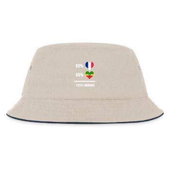 Drapeau 100% génial de l'Éthiopie et de la France - Bob Enfant - blanc cassé/bleu marine - Devant