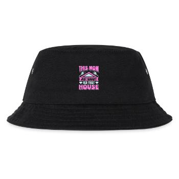 Hausbesitzerin Mama This Mom Bought Her First Haus - Kinder Bucket Hat - Schwarz - Vorne