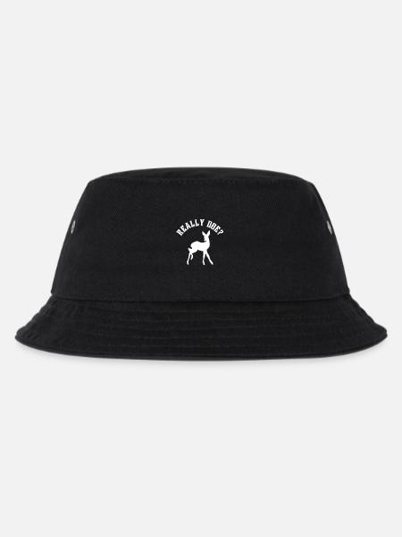 Lustiges Tier Hirsch Wortspiel Zitat - Kinder Bucket Hat - Schwarz