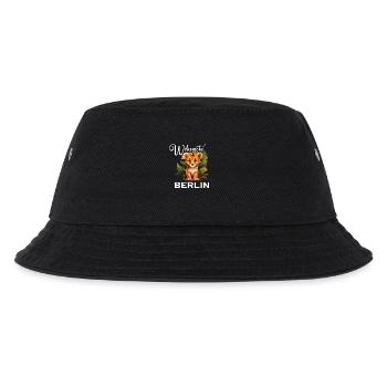 "Welcome to Berlin" lion - city life with a - Kids’ Bucket Hat - black - Front