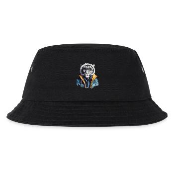 Streetstyle Schneeleopard | Leoparden-Liebhaber - Kinder Bucket Hat - Schwarz - Vorne