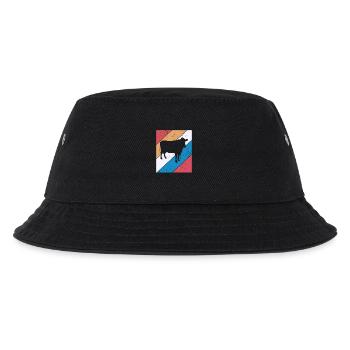 Kuh Retro Muh Landwirt Milch Bauernhof Geschenk - Kinder Bucket Hat - Schwarz - Vorne
