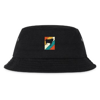 Kuh Retro Muh Landwirt Milch Bauernhof Geschenk - Kinder Bucket Hat - Schwarz - Vorne