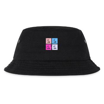 Cherry Retro Fruit Fruit Cherries - Kids’ Bucket Hat - black - Front