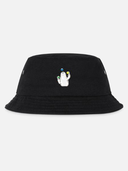 Seehund Jongleur Jonglieren - Kinder Bucket Hat - Schwarz