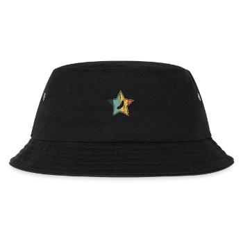Gurke Gewürzgurke Retro Stern Geschenk - Kinder Bucket Hat - Schwarz - Vorne
