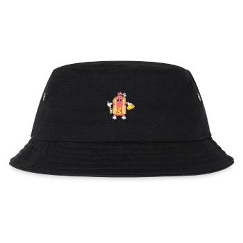 Hotdog Painter Brush Painting - Kids’ Bucket Hat - black - Front