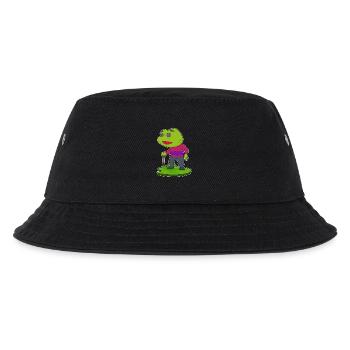 Frog Pensioner Walking Stick - Kids’ Bucket Hat - black - Front