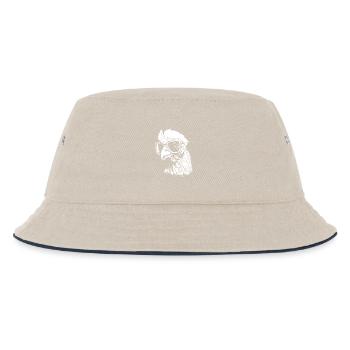 intelligentes Huhn - Kinder Bucket Hat - Natur/Navy - Vorne