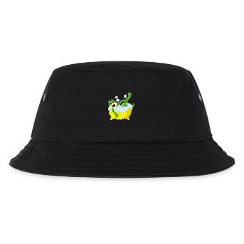 Frog Bathing Bathtub - Kids’ Bucket Hat - black - Front