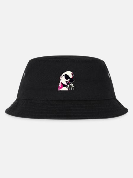 Pop Art Woman with Sunglasses Design - Kids’ Bucket Hat - black
