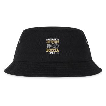Andere gehen zur Therapie ich geh Boccia Petanque - Kinder Bucket Hat - Schwarz - Vorne