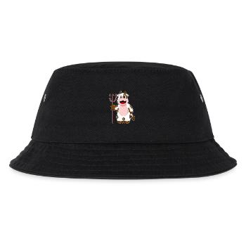 Kuh Halloween Teufel Dreizack - Kinder Bucket Hat - Schwarz - Vorne