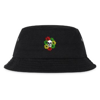 Floral Framed Skull - Kids’ Bucket Hat - black - Front