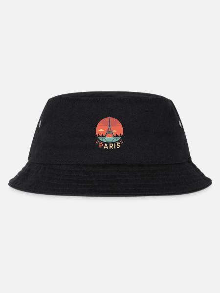 Pariser Sonnenuntergangskreis - Kinder Bucket Hat - Schwarz