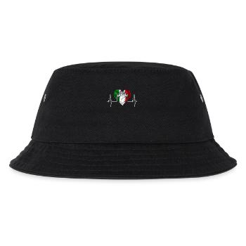 Milan Skyline Italy Heartbeat Fan Love Milano - Kids’ Bucket Hat - black - Front
