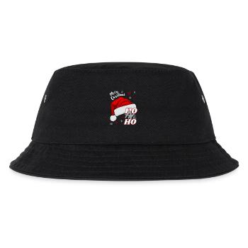 Frohe Weihnachten HO HO HO HO - Kinder Bucket Hat - Schwarz - Vorne