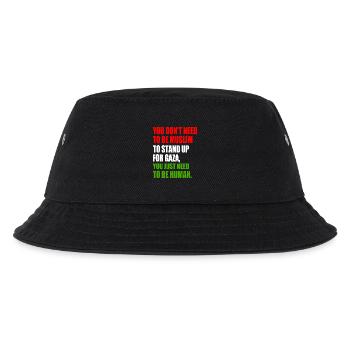 you don't need to be muslim to stand up for gaza - Kinder Bucket Hat - Schwarz - Vorne