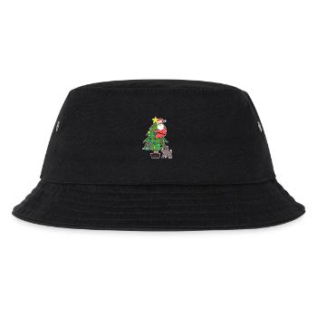 Weihnachtsmann auf dem Weihnachtsbaum - Kinder Bucket Hat - Schwarz - Vorne