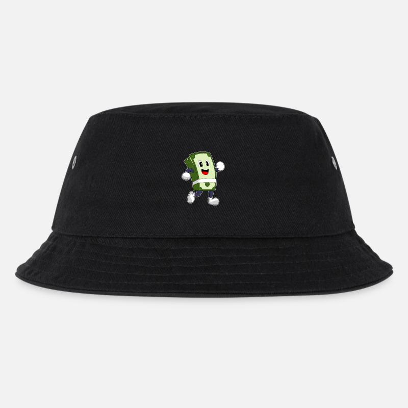 Geldschein Jogger Joggen Sport - Kinder Bucket Hat - Schwarz