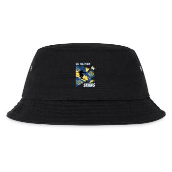 I'd Rather Ski - Ski Wintersportler Skifahrer - Kinder Bucket Hat - Schwarz - Vorne