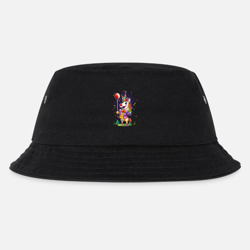 Clown Einhorn Unicorn - Kinder Bucket Hat - Schwarz