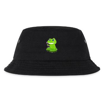 Frosch Zahnbürste - Kinder Bucket Hat - Schwarz - Vorne