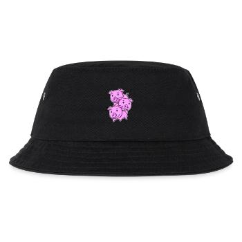 Pigs Pig Piggy - Kids’ Bucket Hat - black - Front