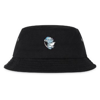 Maus mit Kissen und Schlafmütze - Kinder Bucket Hat - Schwarz - Vorne