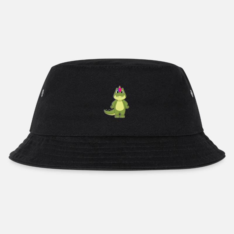 Krokodil Einhorn - Kinder Bucket Hat - Schwarz