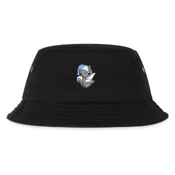 Stinktier mit Kissen und Schlafmütze - Kinder Bucket Hat - Schwarz - Vorne