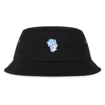 Elefant mit Kissen und Schlafmütze - Kinder Bucket Hat - Schwarz - Vorne