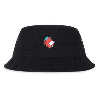 Krabbe mit Kissen und Schlafmütze - Kinder Bucket Hat - Schwarz - Vorne