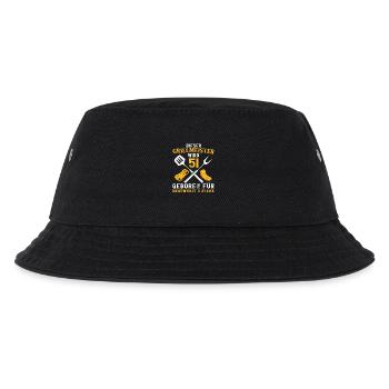 Lustig Grillen 51 Geburtstag Grill Spruch - Kinder Bucket Hat - Schwarz - Vorne