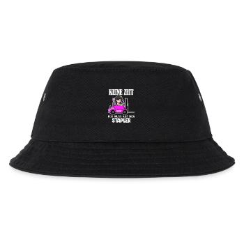 Stapler Gabelstapler Lager Logistik Damen - Kinder Bucket Hat - Schwarz - Vorne