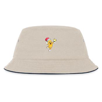 Bleistift Volleyballspieler Volleyball - Kinder Bucket Hat - Natur/Navy - Vorne