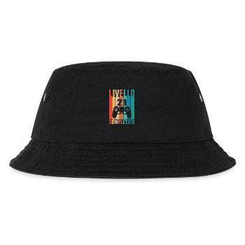 Freigeschaltet Stufe 21 - Kinder Bucket Hat - Schwarz - Vorne