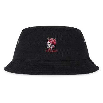 Bad Old Girl Roses Skull Skull Skeleton - Kids’ Bucket Hat - black - Front