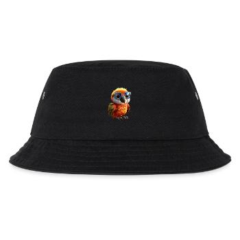 Papagei Ara Sittich Kakadu Parrot Süße Papageien - Kinder Bucket Hat - Schwarz - Vorne