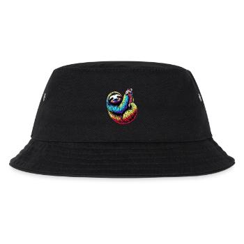 Faultier - Kinder Bucket Hat - Schwarz - Vorne