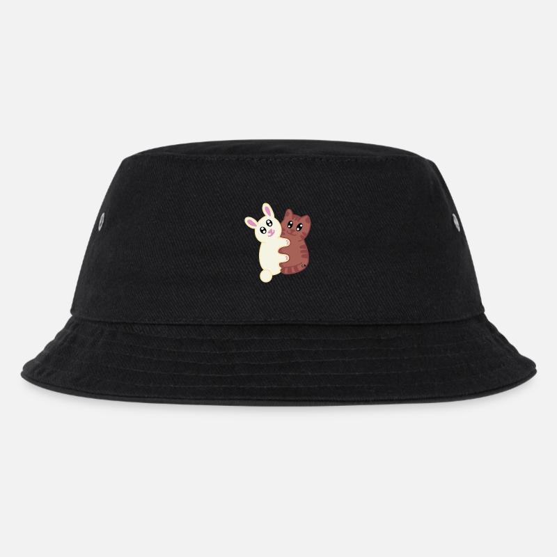 Lapin et chat par L !LA - Bob Enfant - noir