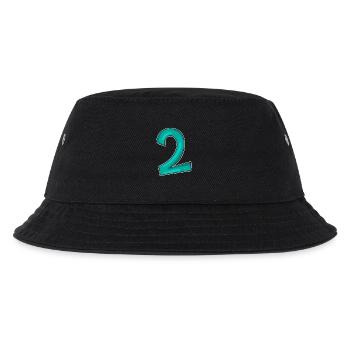 2 - Number - Number Two - Kids’ Bucket Hat - black - Front