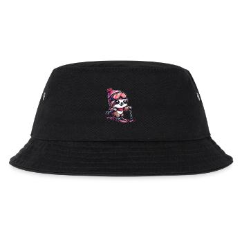 Sloth Skier Winter Vacation Fun - Kids’ Bucket Hat - black - Front