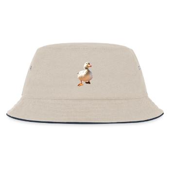 Goose, Goose, Chick, Cute Goose, Duck, Little Geese - Kids’ Bucket Hat - ecru/navy - Front