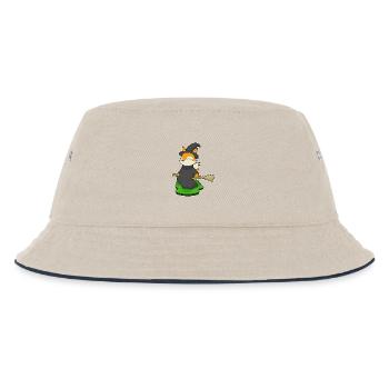 Fox Witch Broom - Kids’ Bucket Hat - ecru/navy - Front